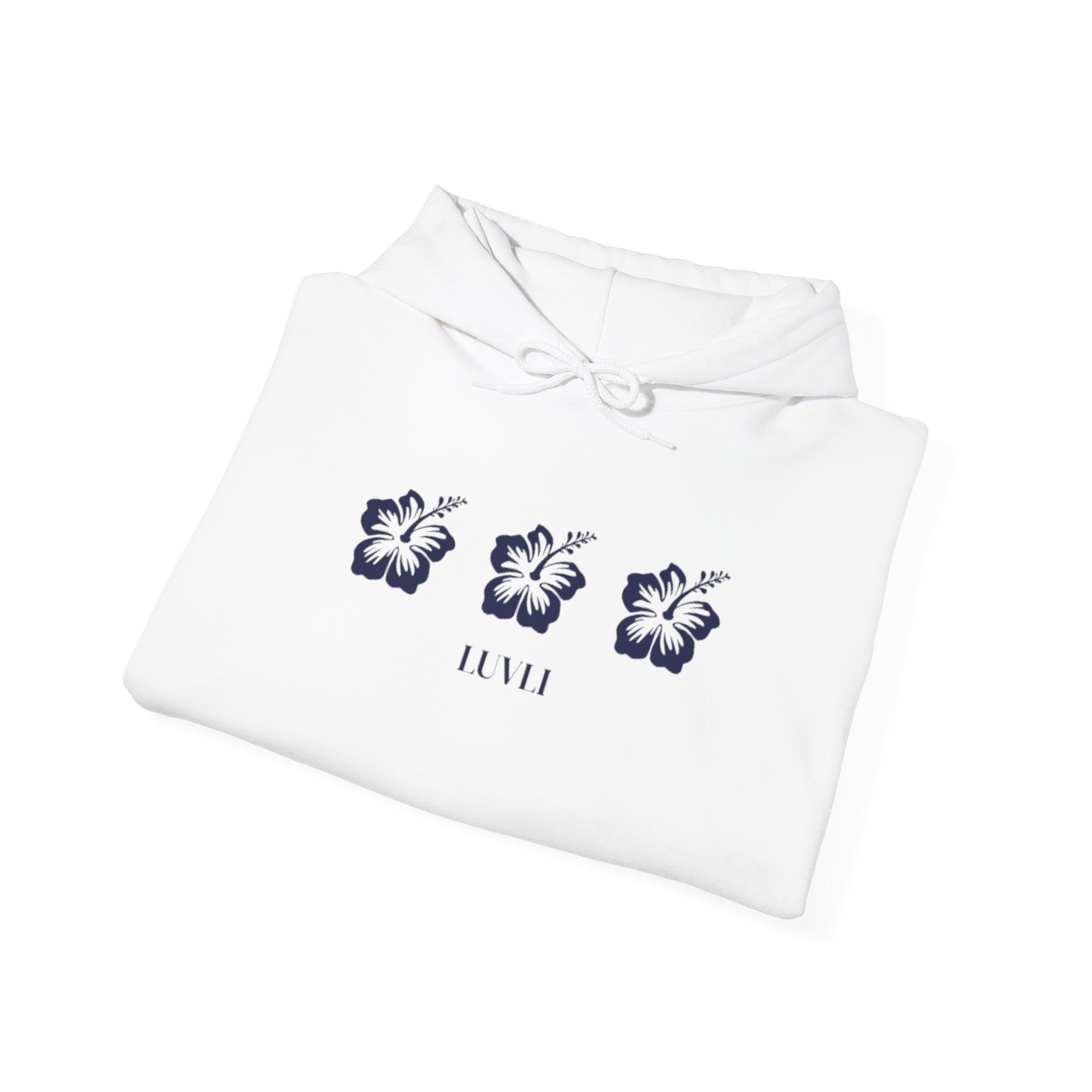 LUVLI White and Navy Hoodie