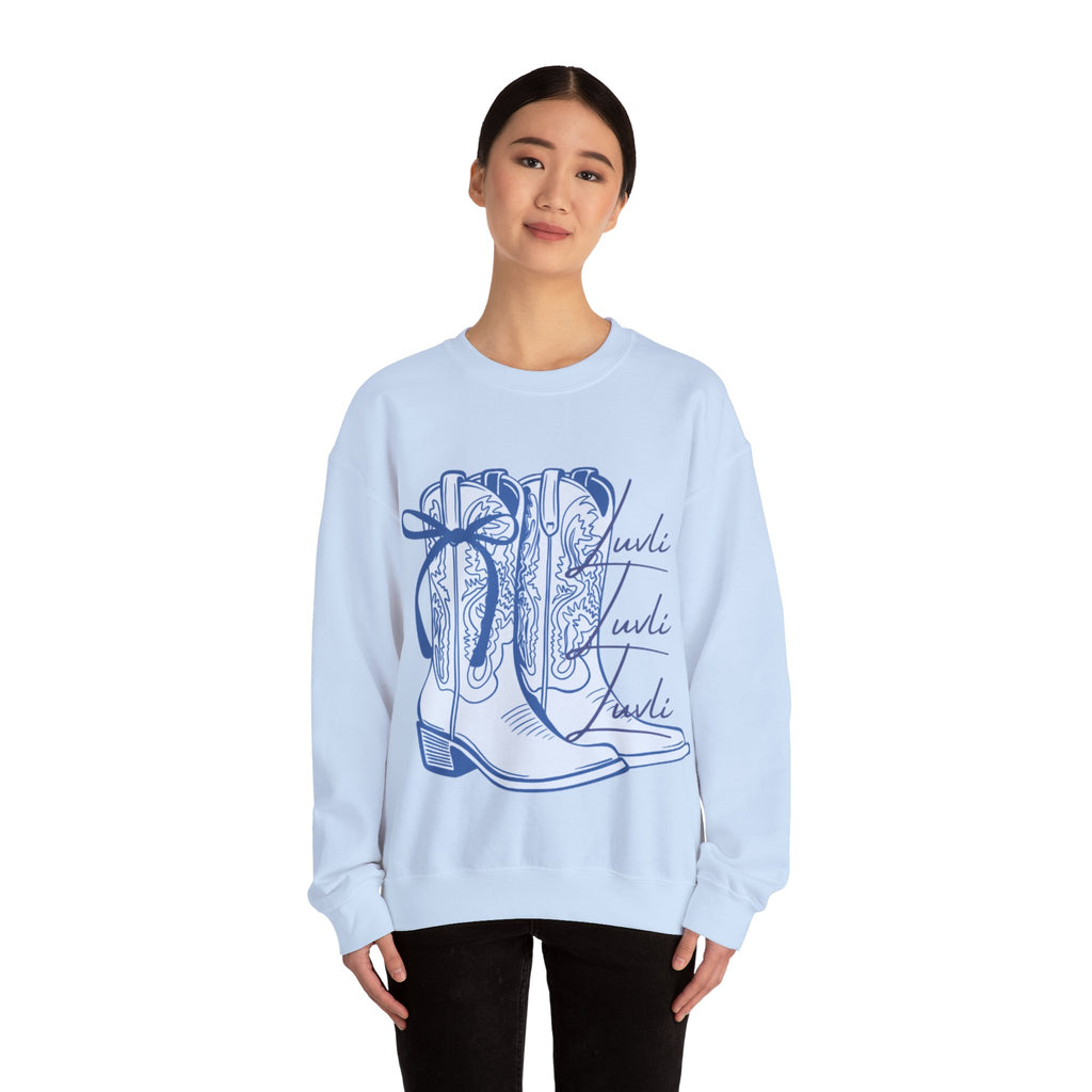 LUVLI Cowgirl Boots Crewneck