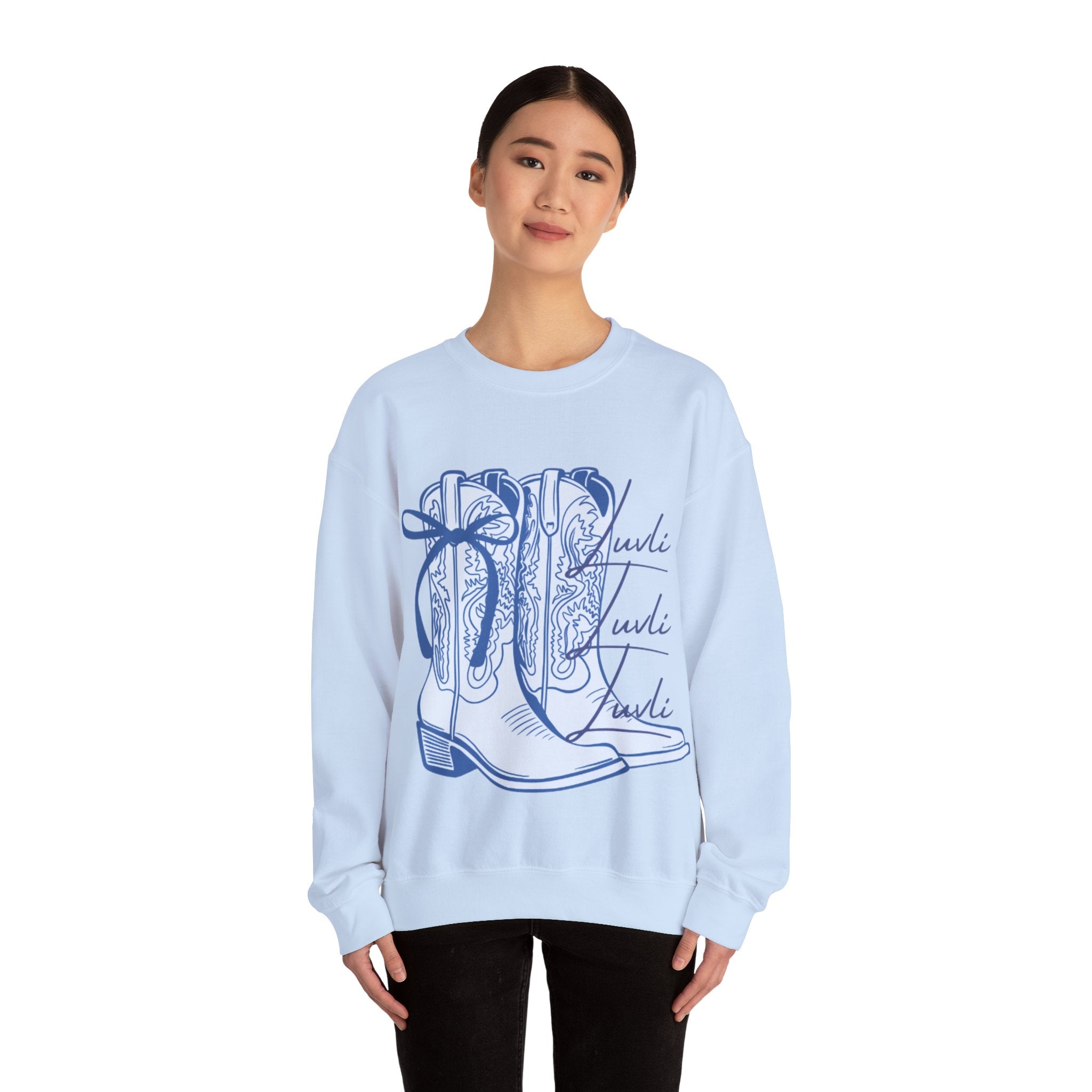 LUVLI Cowgirl Boots Crewneck