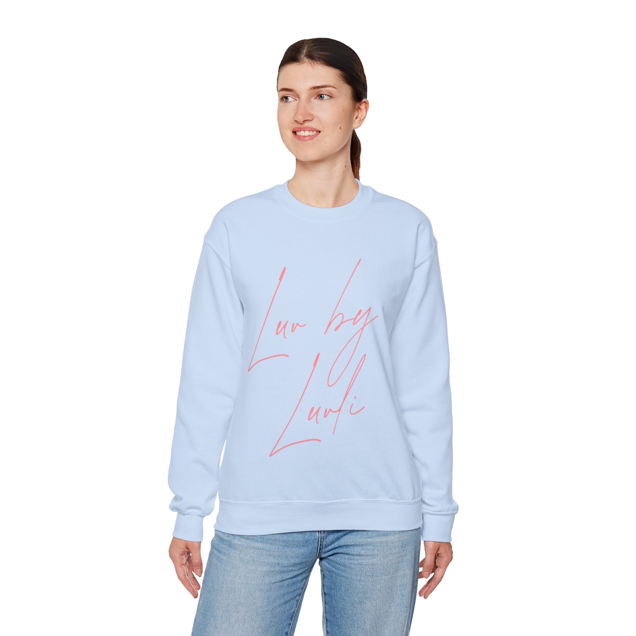 LUVLI Pink Script Crewneck