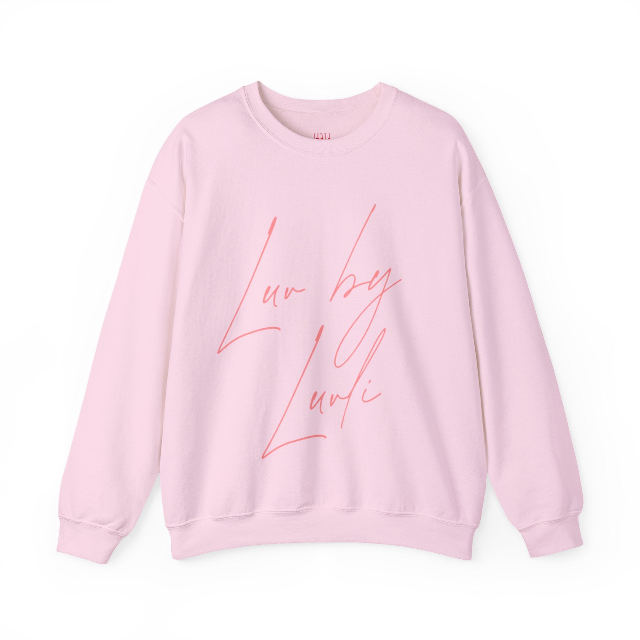 LUVLI Pink Script Crewneck