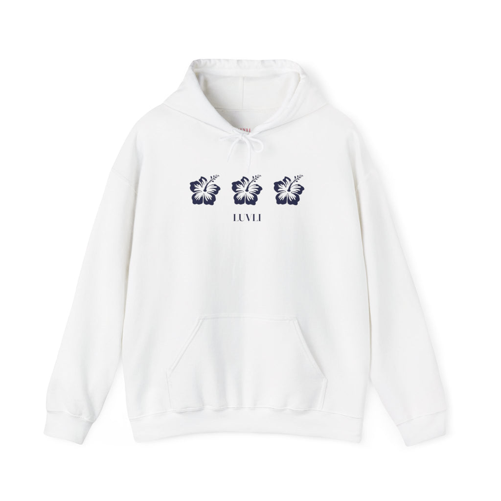 LUVLI White and Navy Hoodie
