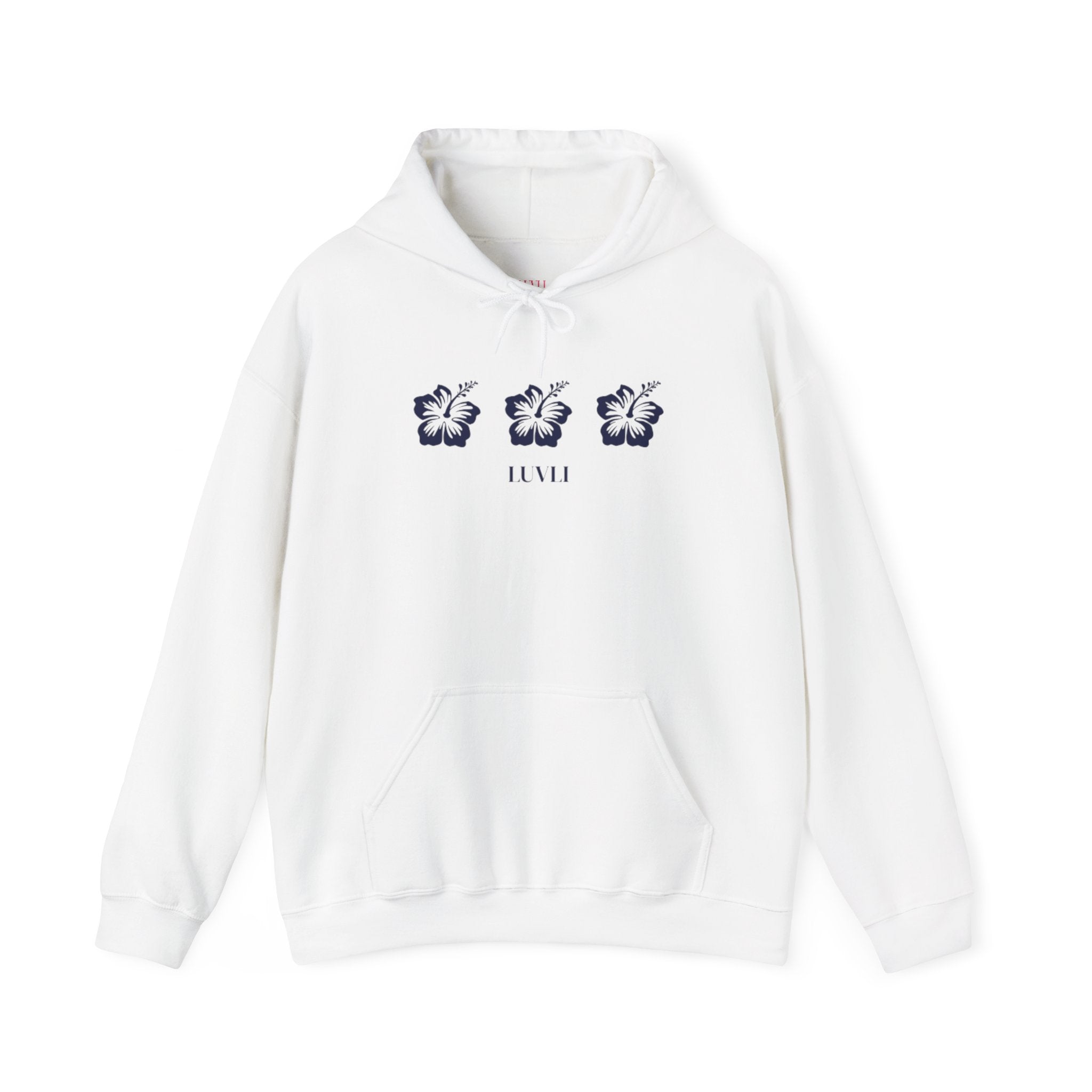 LUVLI White and Navy Hoodie