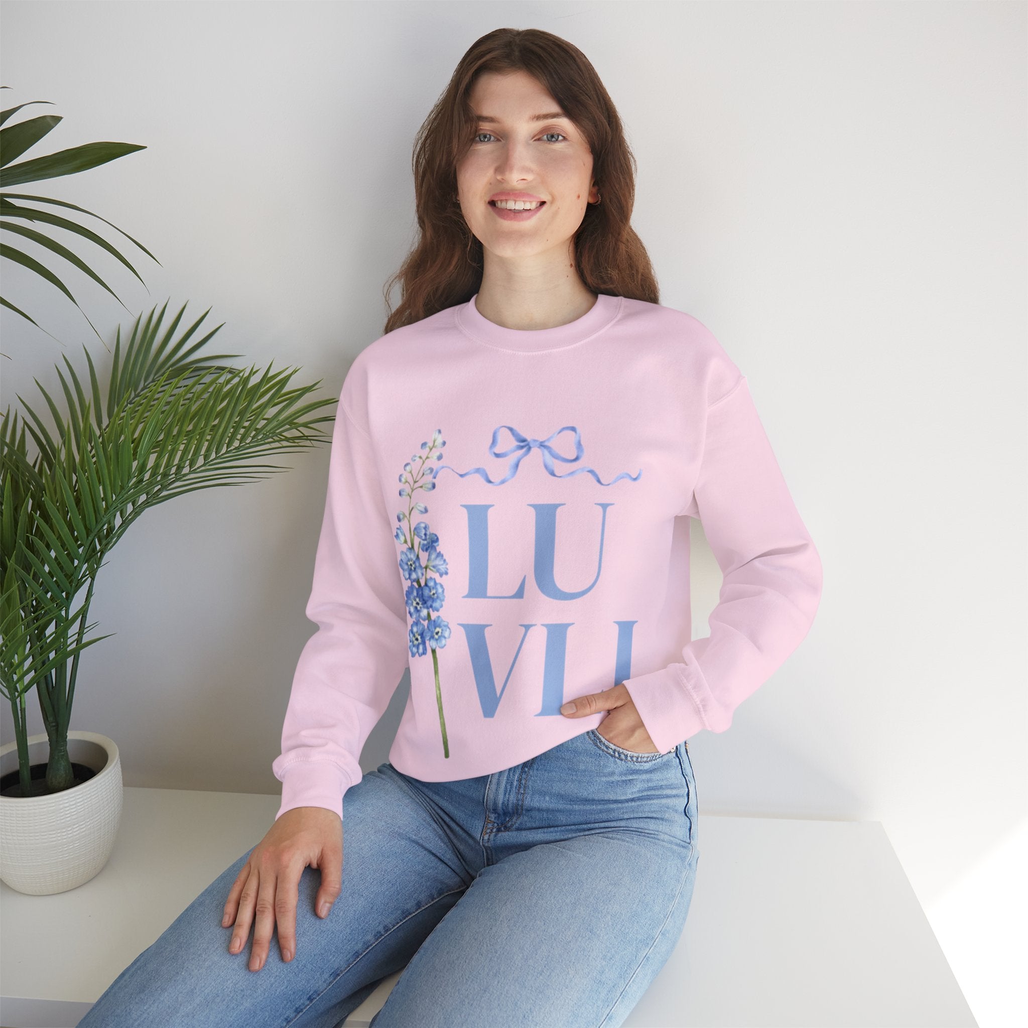 LUVLI Floral Bow Crewneck