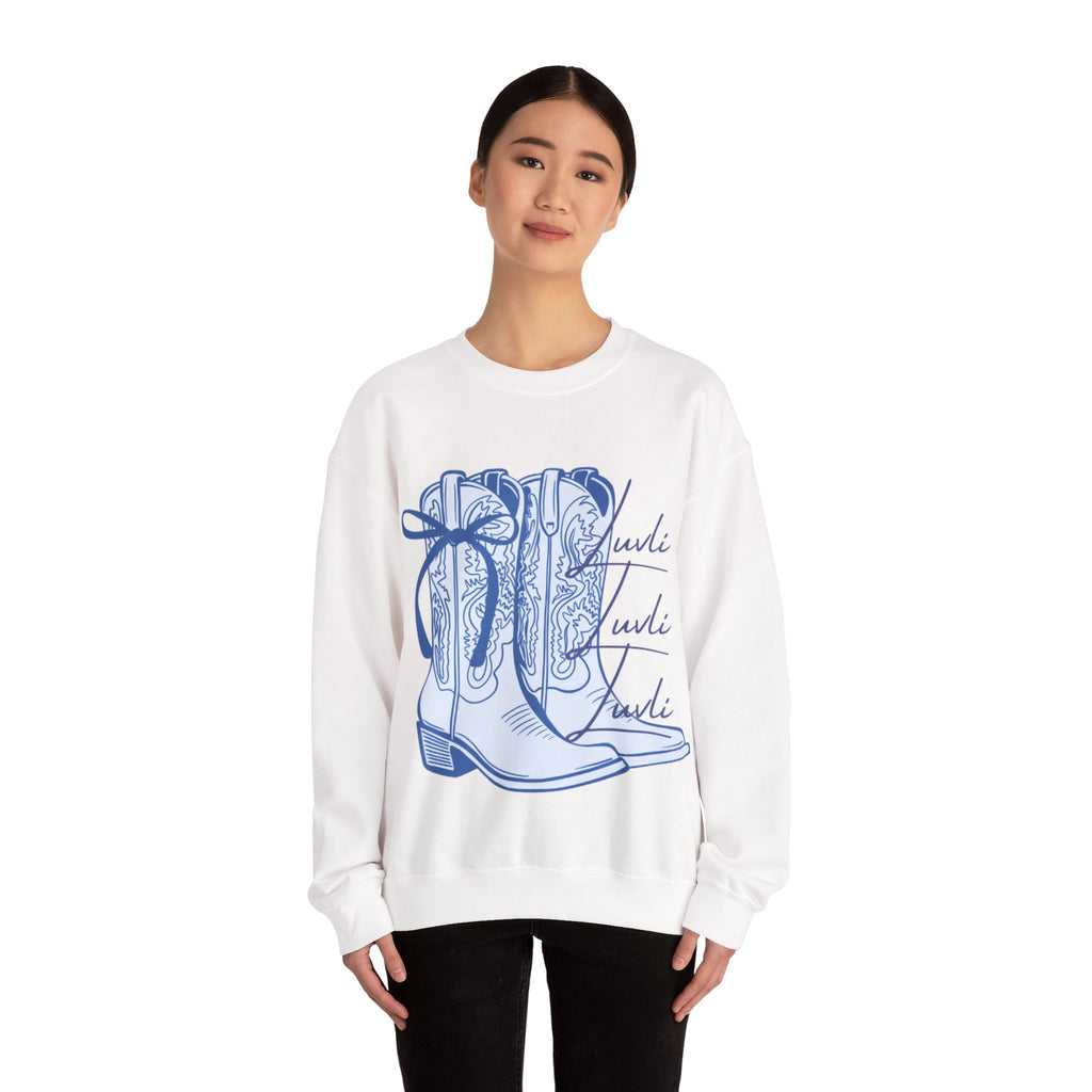 LUVLI Cowgirl Boots Crewneck