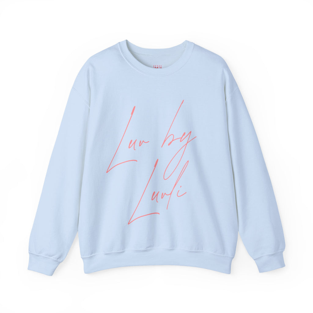 LUVLI Pink Script Crewneck