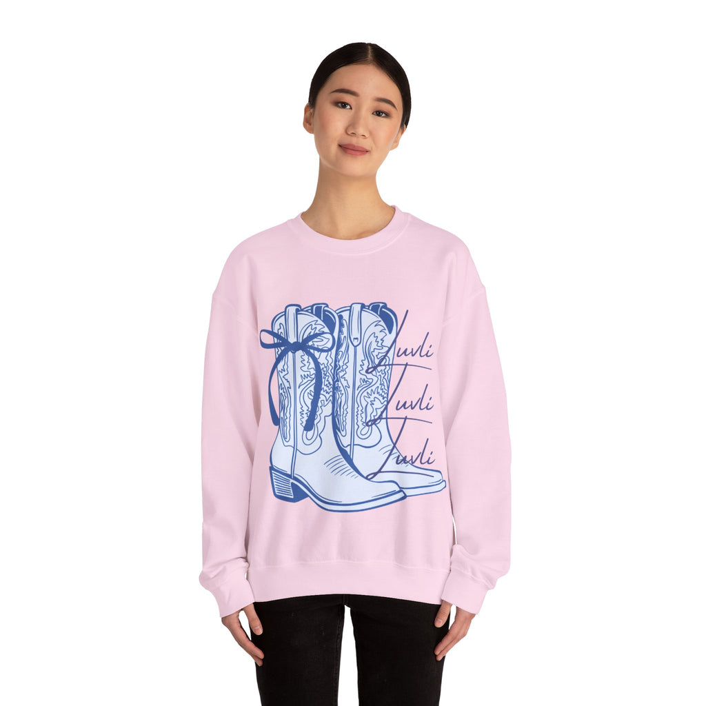 LUVLI Cowgirl Boots Crewneck